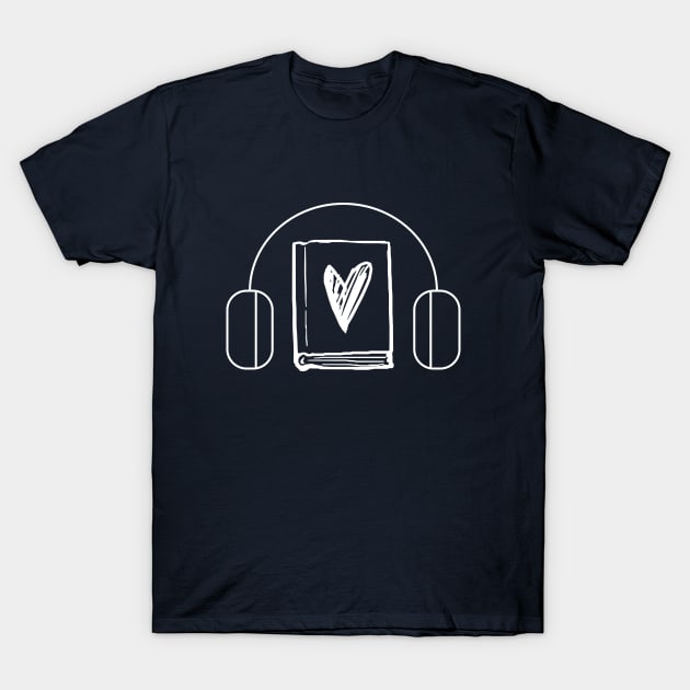 Book and Headphones--Full Line T-Shirt by Unabridged